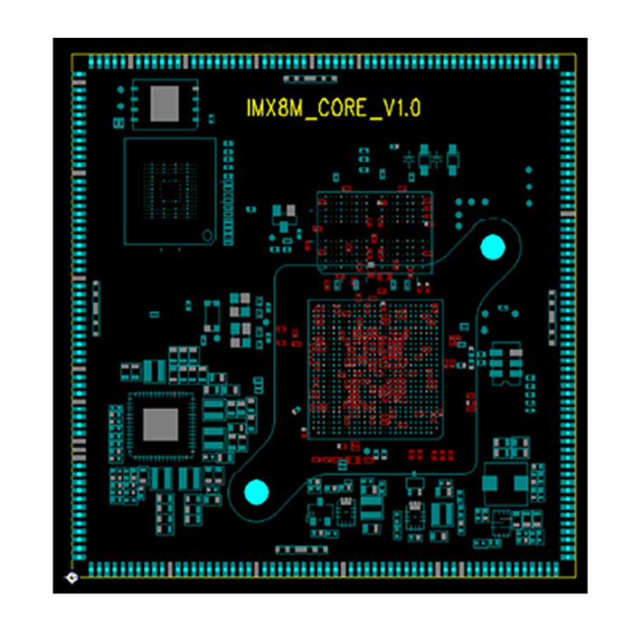 IMX8 SOM(core board) of stamp half hole