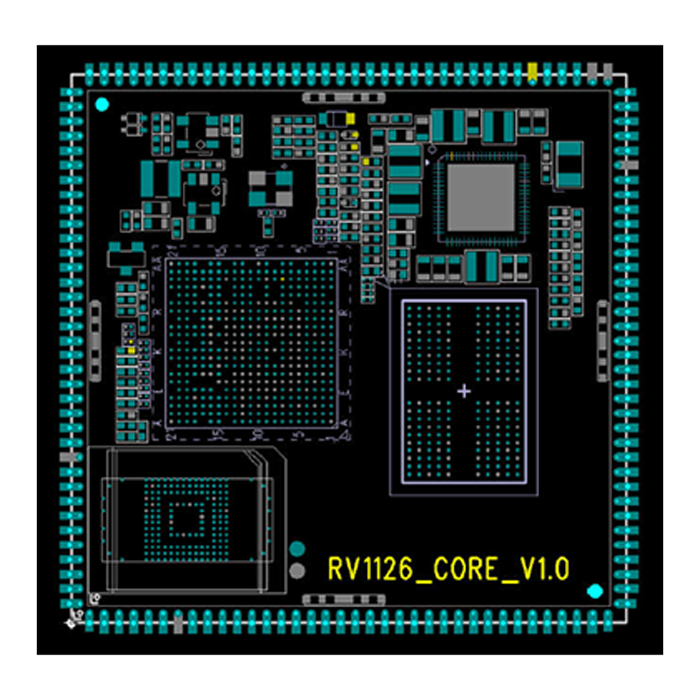 RV1126 / RV1126K / RV1109 SOM (core board) of stamp half hole